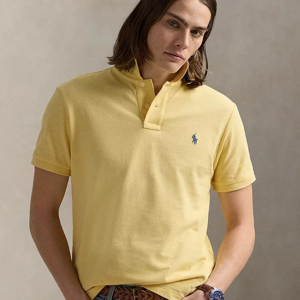 NWT Polo Ralph Lauren Men's Big & Tall Classic-Fit Mesh Polo Wicket Yellow 2XB - Picture 5 of 10